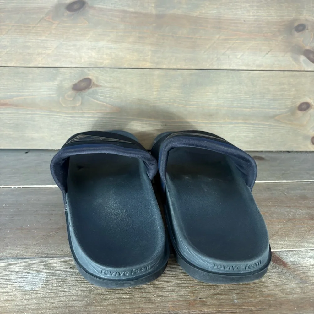 nike offcourt mens size 13 shoes black NFL patriots comfort slide sandals